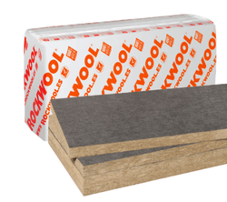 Panel de lana de roca Rockwool con velo negro - ConstruPlace