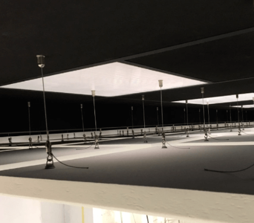 Islas acústicas Rockfon para techo - ConstruPlace