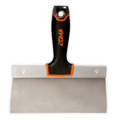 Espátula para enlucir EDMA Inox reforzada mango bi-material - ConstruPlace