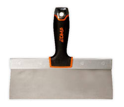 Espátula para enlucir EDMA Inox reforzada mango bi-material - ConstruPlace