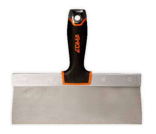 Espátula para enlucir EDMA Inox reforzada mango bi-material - ConstruPlace