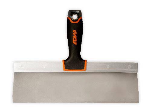Espátula para enlucir EDMA Inox reforzada mango bi-material - ConstruPlace