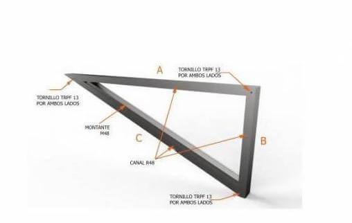 Escuadra inclinada para alero cortafuego de Ingeperfil - ConstruPlace